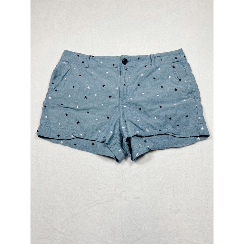 Loft The Washed Twill 4" Shorts 12 Stars 4th of July Fireworks Party Festival
